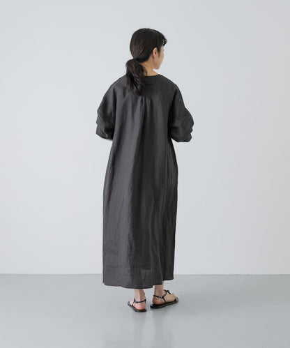 TICCA 麻質扭結袖連衣裙