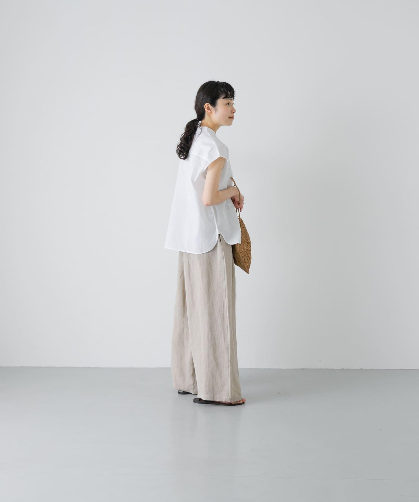 maison de soil BANDED COLLAR EMB SHIRT 襯衫