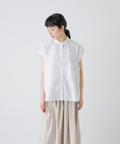 maison de soil BANDED COLLAR EMB SHIRT 襯衫