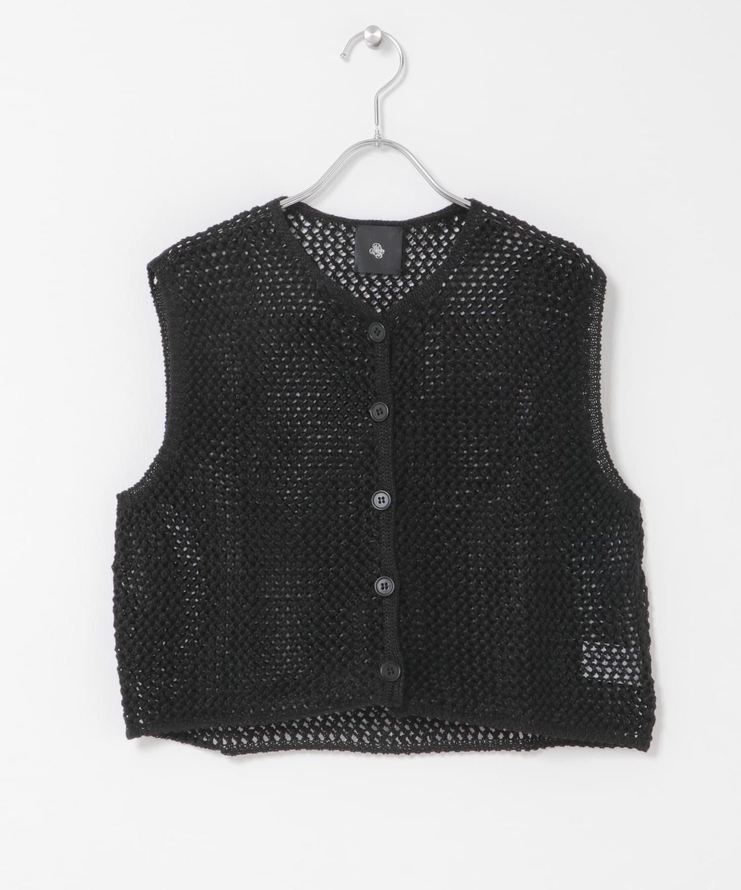 maison de soil 亞麻鏤空針織 馬甲 VEST