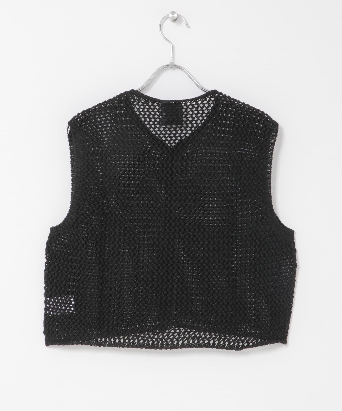 maison de soil 亞麻鏤空針織 馬甲 VEST