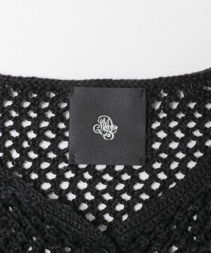 maison de soil 亞麻鏤空針織 馬甲 VEST