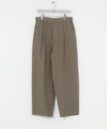 ATON COTTON LINEN VOILE LOOSE FIT 褲子