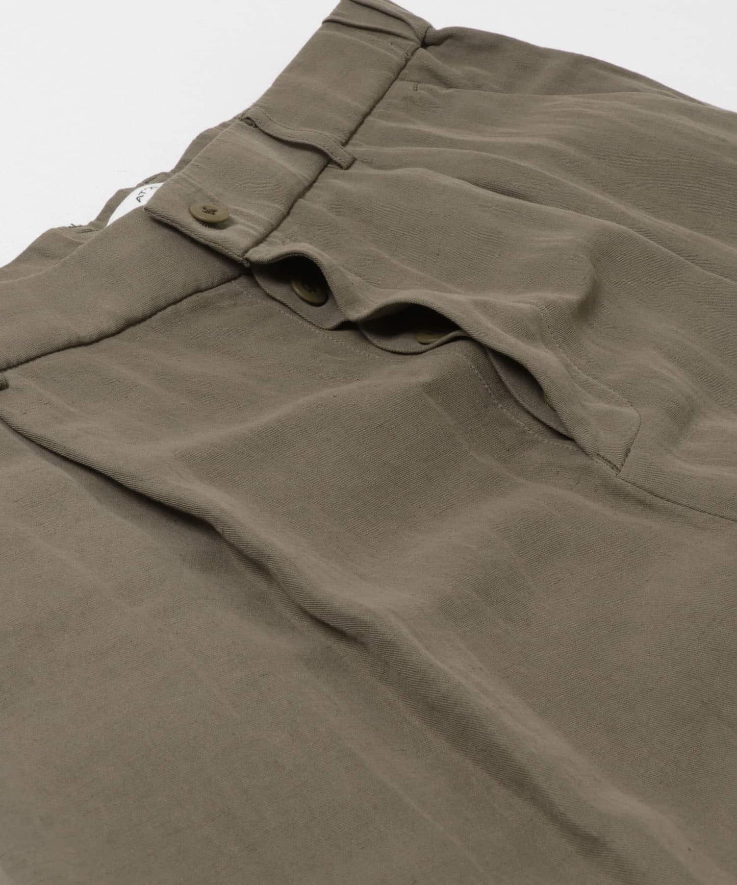 ATON COTTON LINEN VOILE LOOSE FIT 褲子