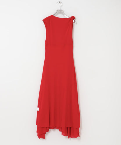 褶襉打結設計 長款連衣裙 GANNI DRAPED KNOT LONG DRESS