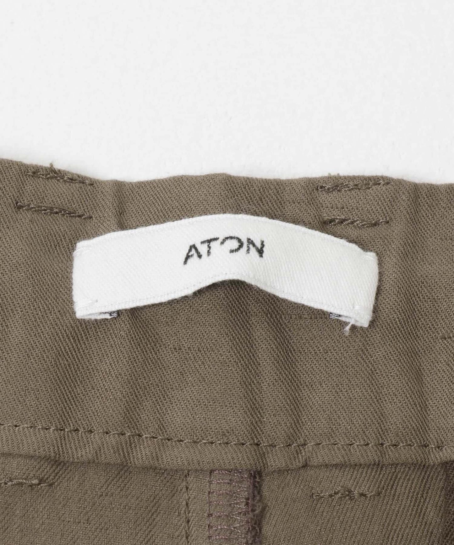 ATON COTTON LINEN VOILE LOOSE FIT 褲子
