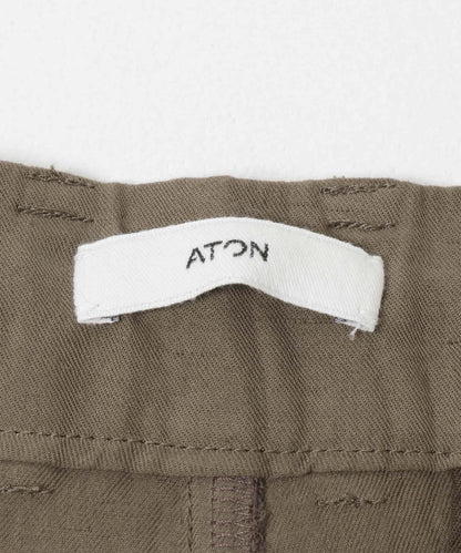 ATON COTTON LINEN VOILE LOOSE FIT 褲子