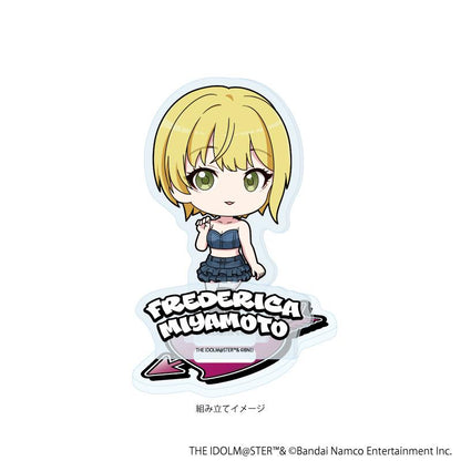 アイドルマスター シンデレラガールズ（偶像大師 灰姑娘女孩） 宮本フレデリカ 亞克力立牌 30號 牛仔風造型ver. 迷你Q版插畫款