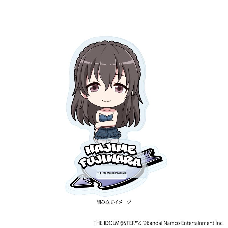 アイドルマスター シンデレラガールズ（偶像大師 灰姑娘女孩） アクリルスタンドプレート 27 藤原肇 亞克力立牌 デニム風衣裝ver. ミニキャライラスト