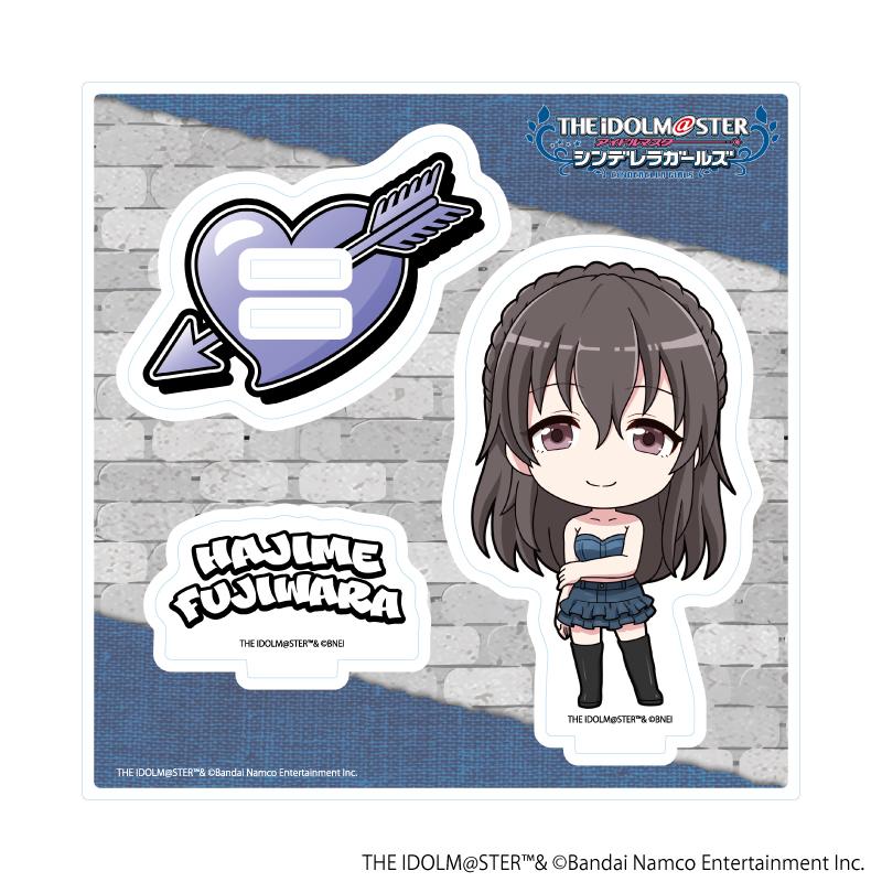 アイドルマスター シンデレラガールズ（偶像大師 灰姑娘女孩） アクリルスタンドプレート 27 藤原肇 亞克力立牌 デニム風衣裝ver. ミニキャライラスト