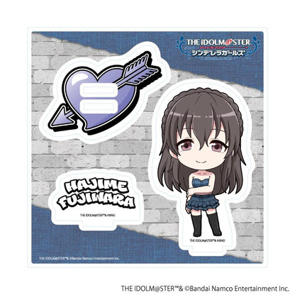 アイドルマスター シンデレラガールズ（偶像大師 灰姑娘女孩） アクリルスタンドプレート 27 藤原肇 亞克力立牌 デニム風衣裝ver. ミニキャライラスト