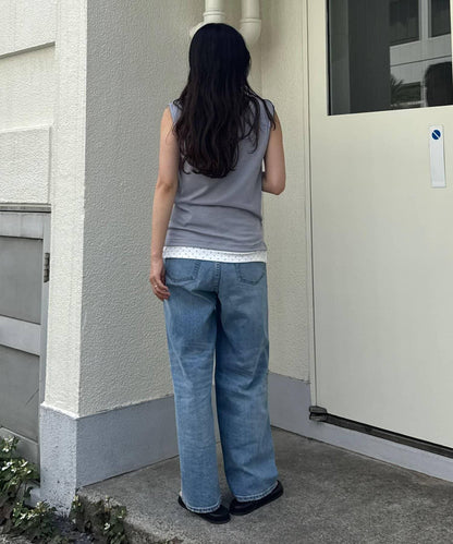 配色層次感亨利領羅紋背心