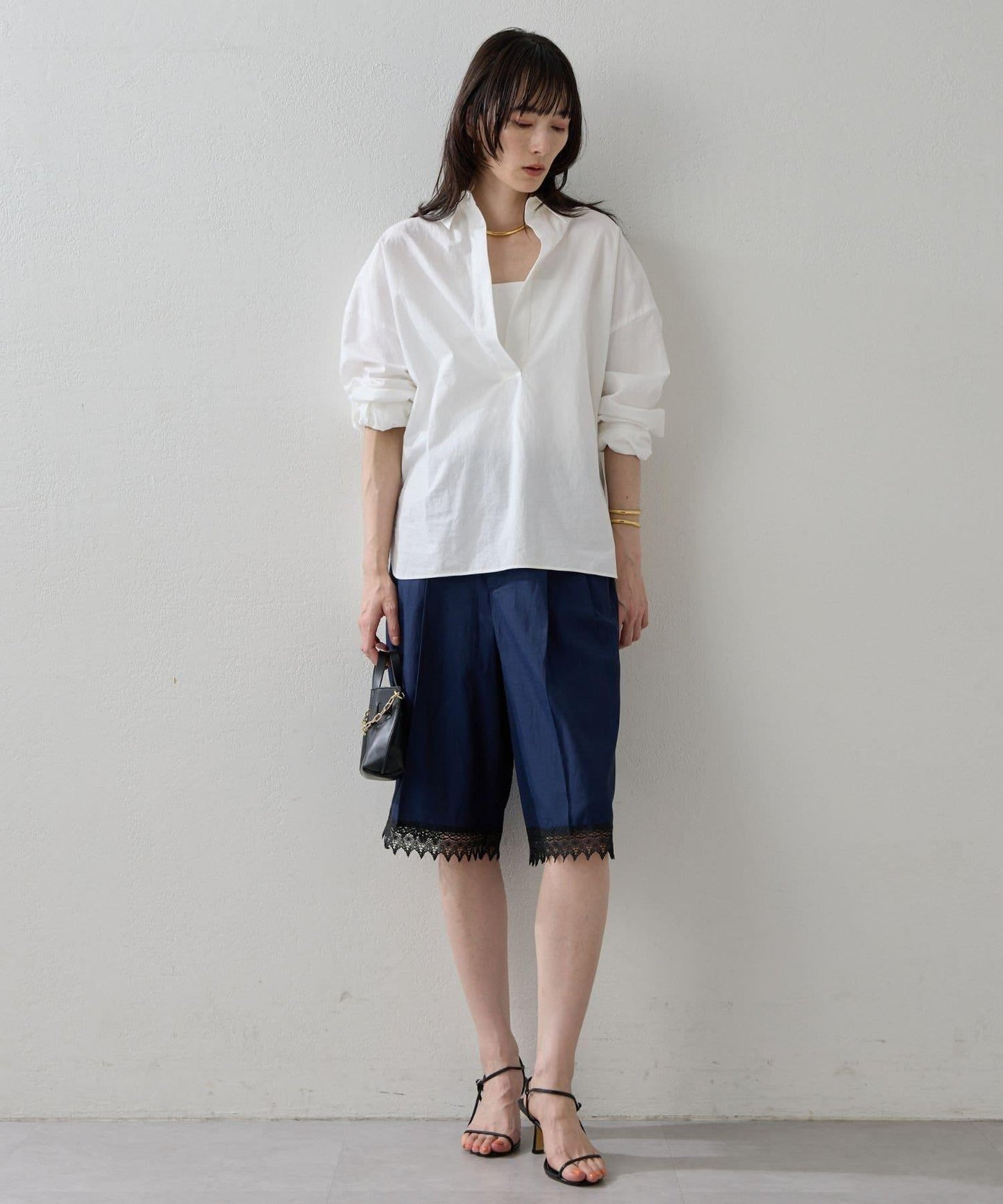 HERITANOVUM 蕾絲下襬 中褲