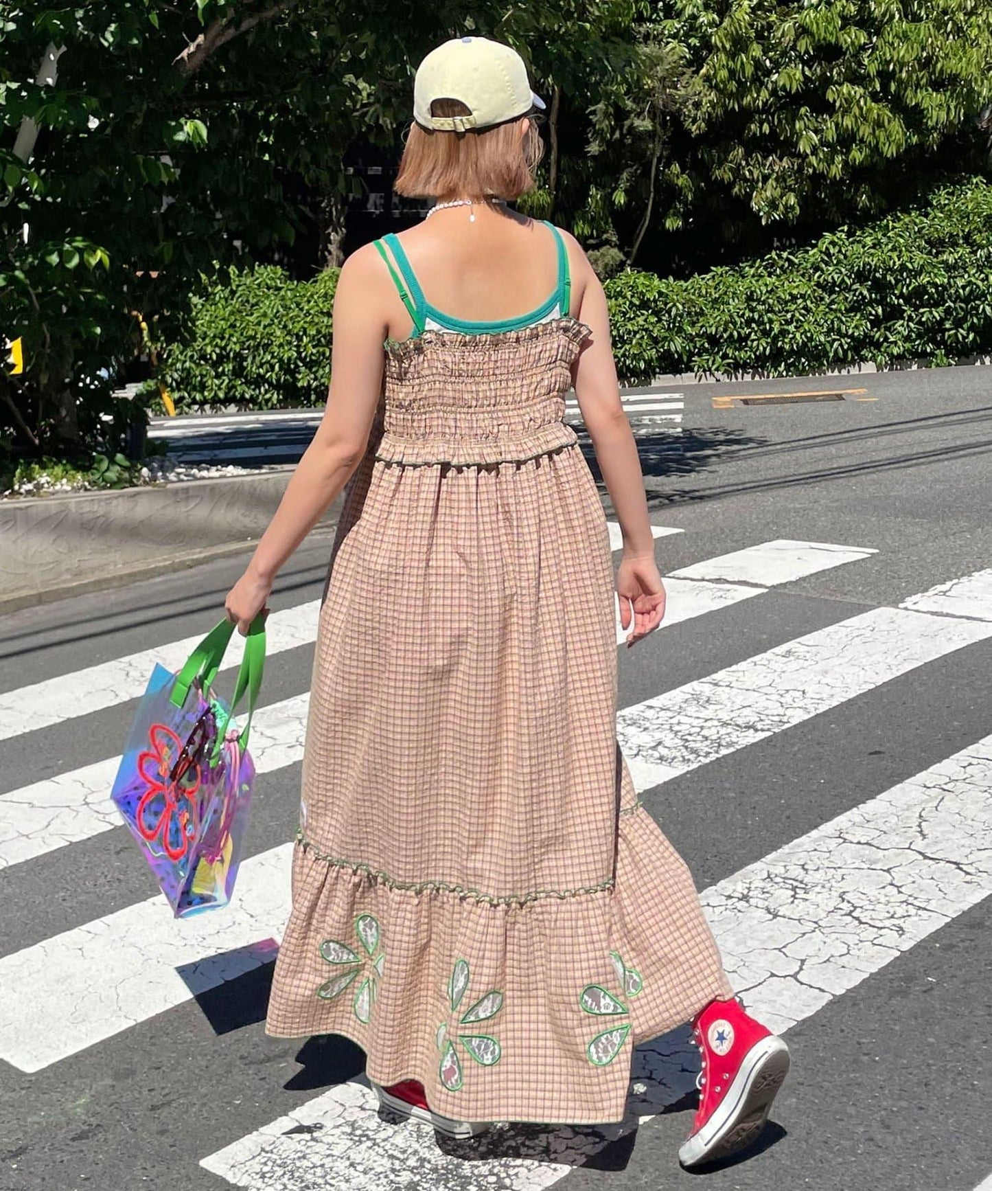 HELLO.SANFRANCISCO ハローサンフランシスコ 花朵剪裁抽褶連衣裙