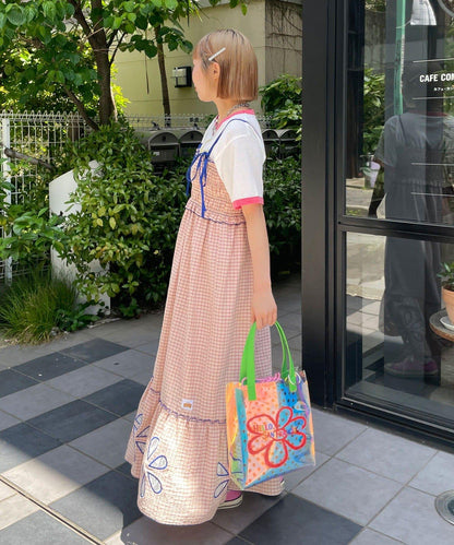 HELLO.SANFRANCISCO ハローサンフランシスコ 花朵剪裁抽褶連衣裙
