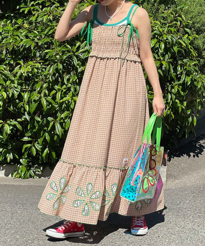 HELLO.SANFRANCISCO ハローサンフランシスコ 花朵剪裁抽褶連衣裙