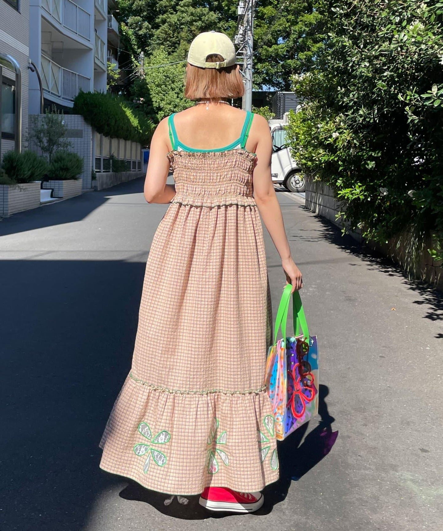 HELLO.SANFRANCISCO ハローサンフランシスコ 花朵剪裁抽褶連衣裙