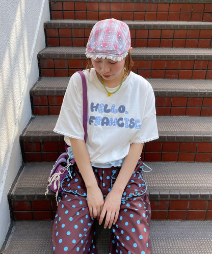 HELLO.SANFRANCISCO/ハローサンフランシスコ 下襬荷葉邊抽繩T恤