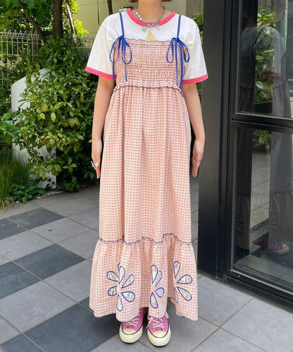 HELLO.SANFRANCISCO ハローサンフランシスコ 花朵剪裁抽褶連衣裙