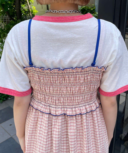 HELLO.SANFRANCISCO ハローサンフランシスコ 花朵剪裁抽褶連衣裙