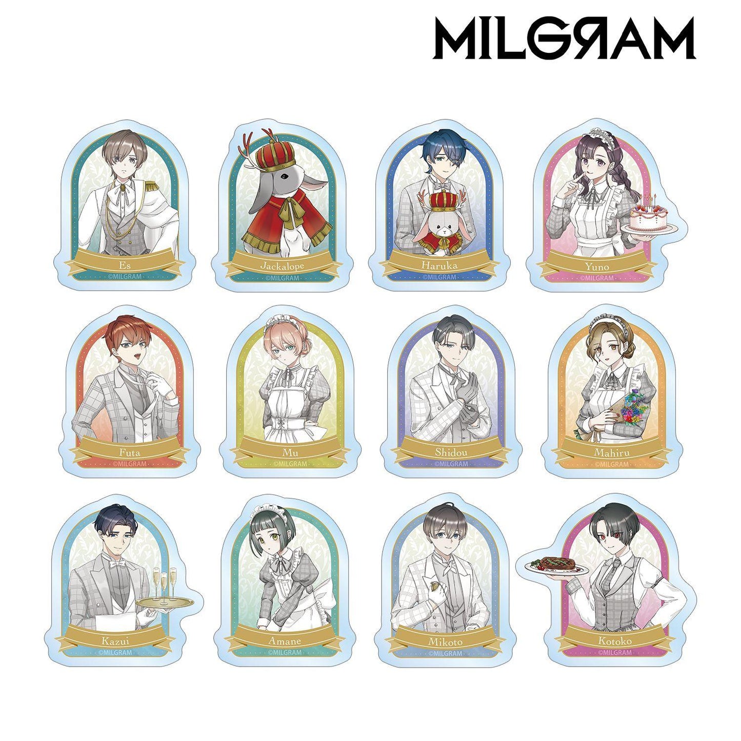 《MILGRAM》 6週年繪製版系列 透明異形貼紙 完整BOX（12包入）