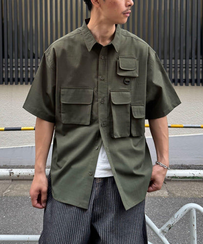 Ciaopanic 多口袋多功能軍事風襯衫
