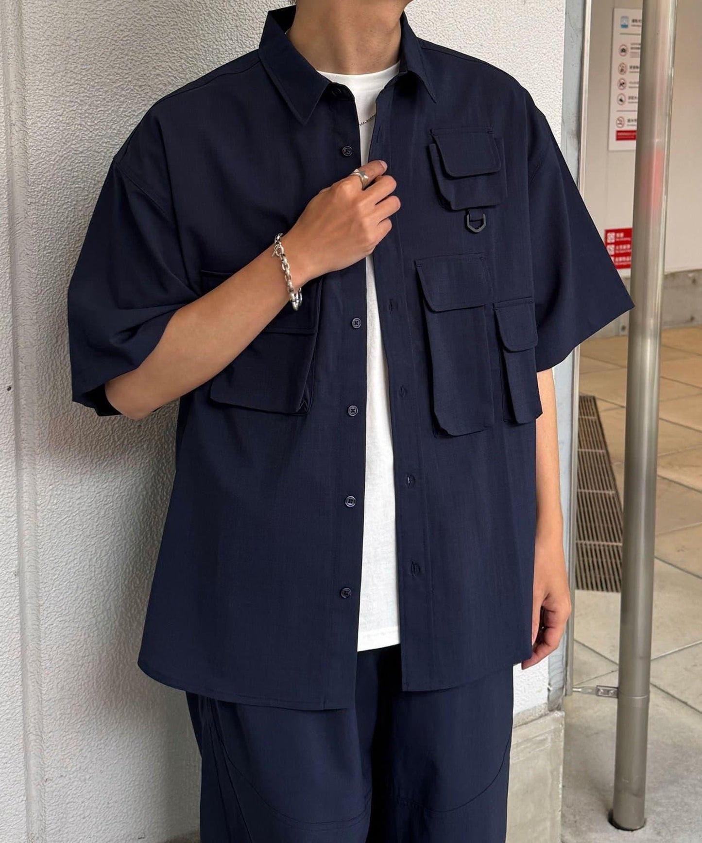 Ciaopanic 多口袋多功能軍事風襯衫