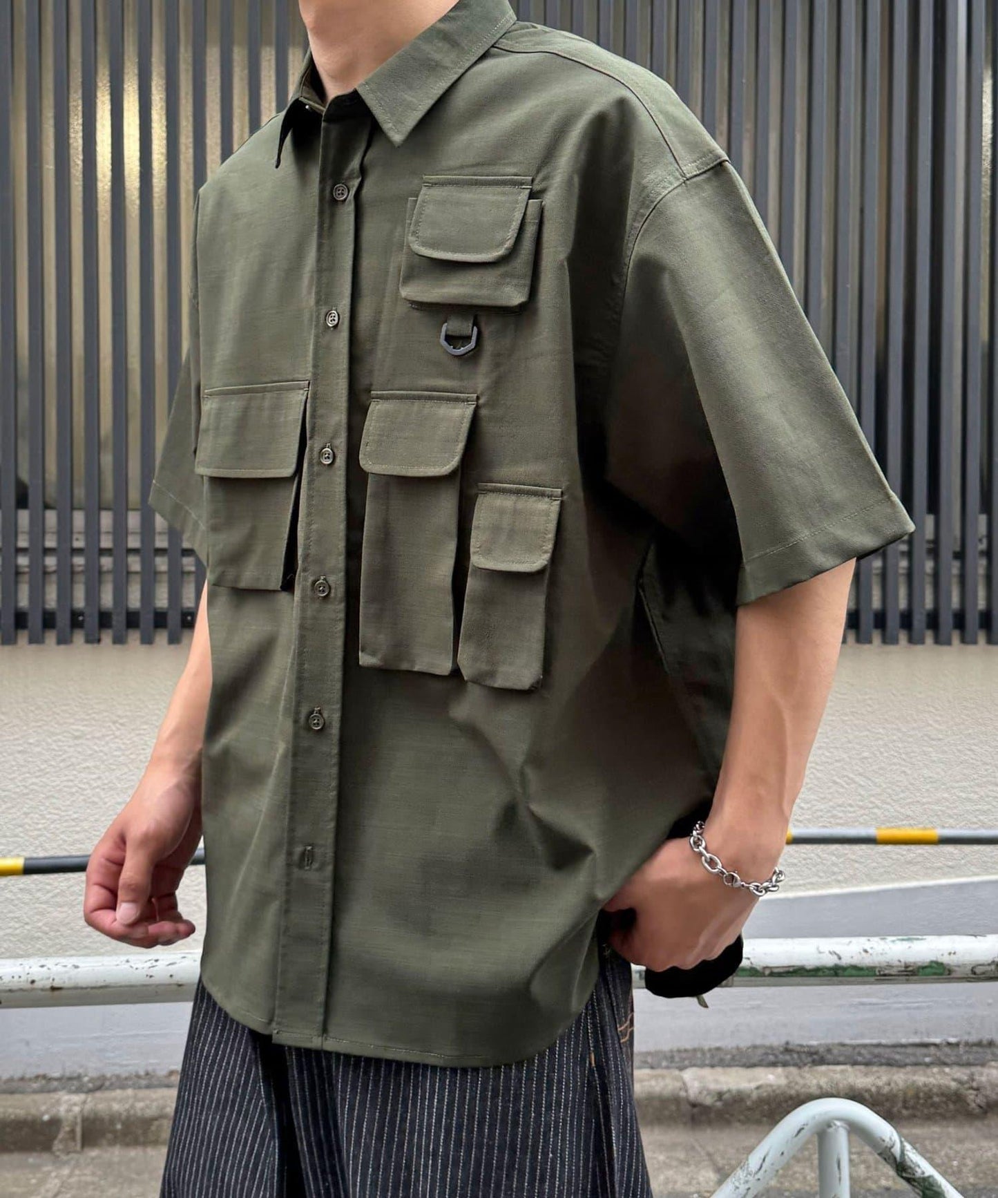 Ciaopanic 多口袋多功能軍事風襯衫