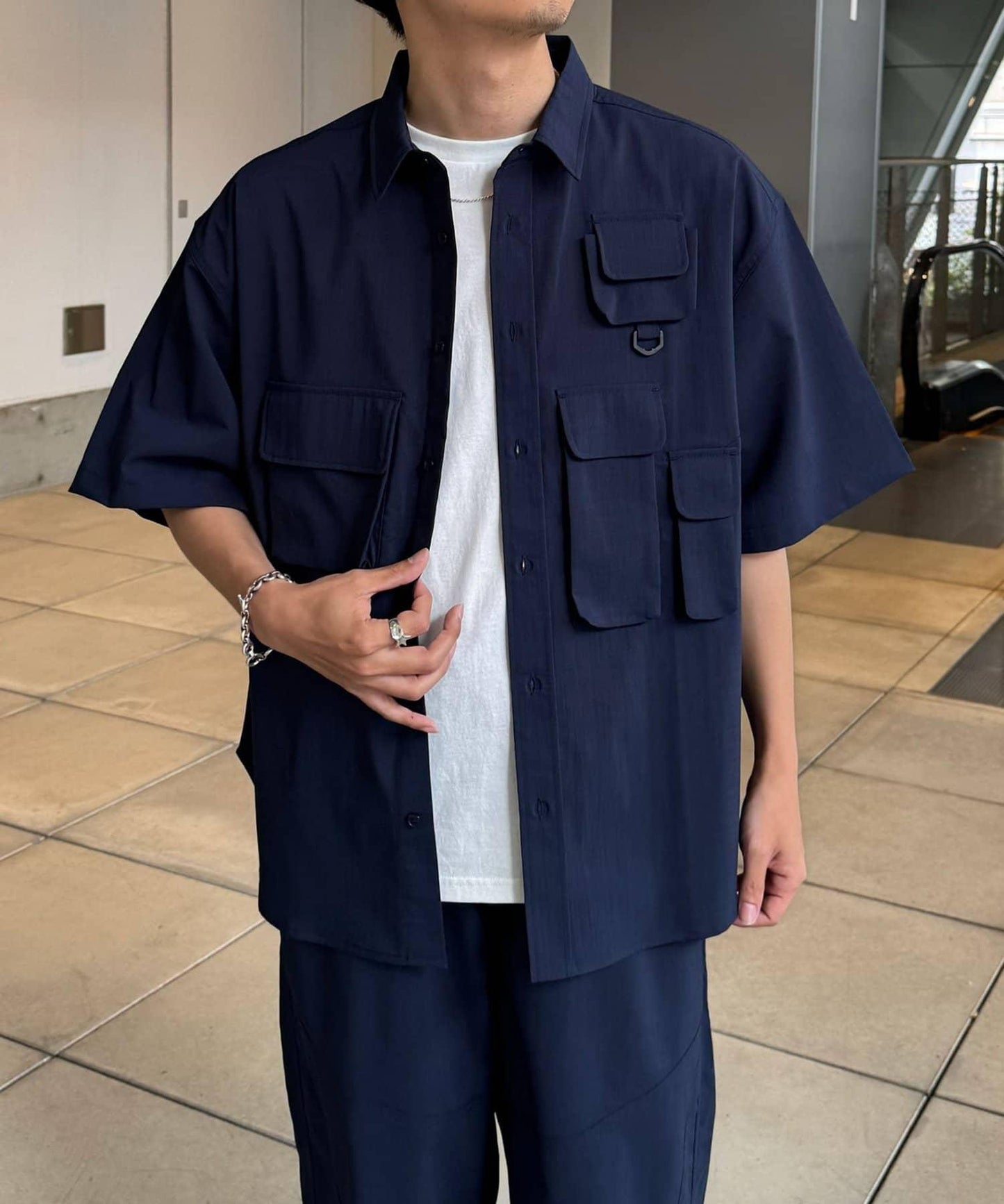 Ciaopanic 多口袋多功能軍事風襯衫