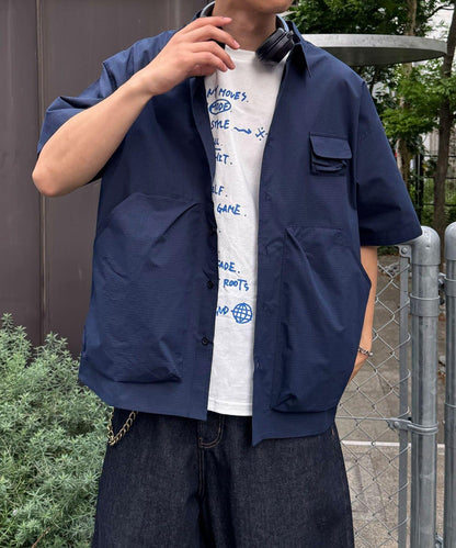 工裝風格紋襯衫