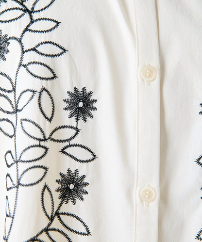 UV防護 吸水速幹 冰感 花卉刺繡 短袖襯衫 SUM1 STYLE