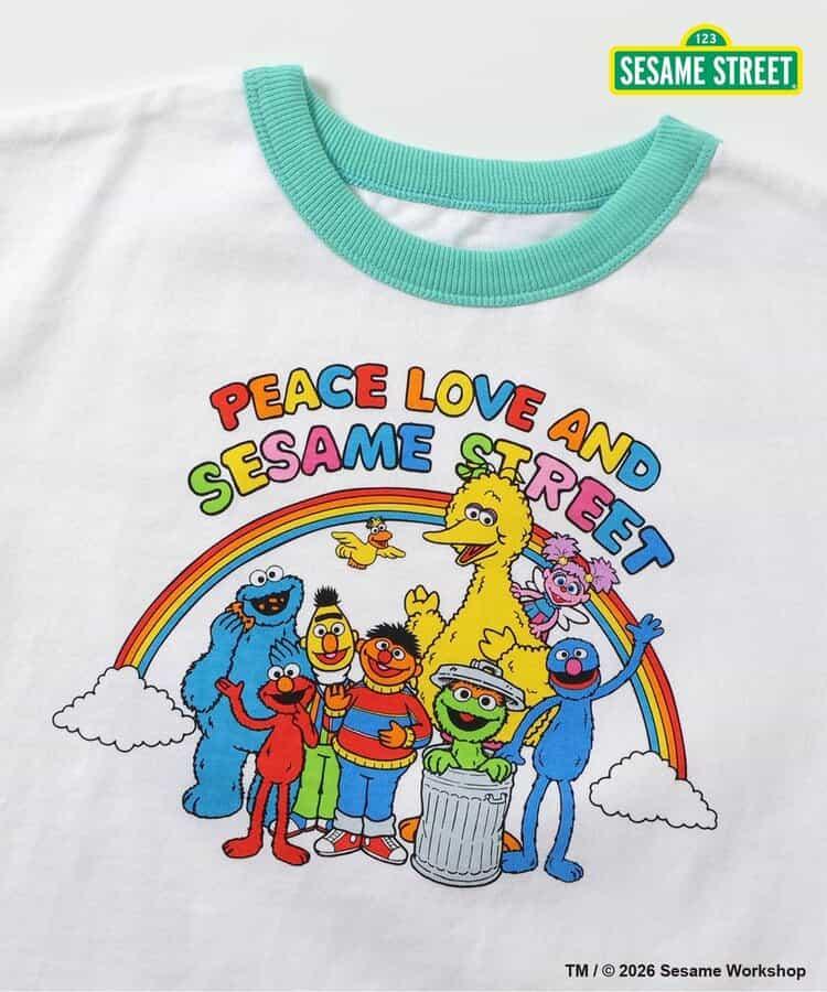 SESAME STREET（芝麻街） 拼色羅紋T恤