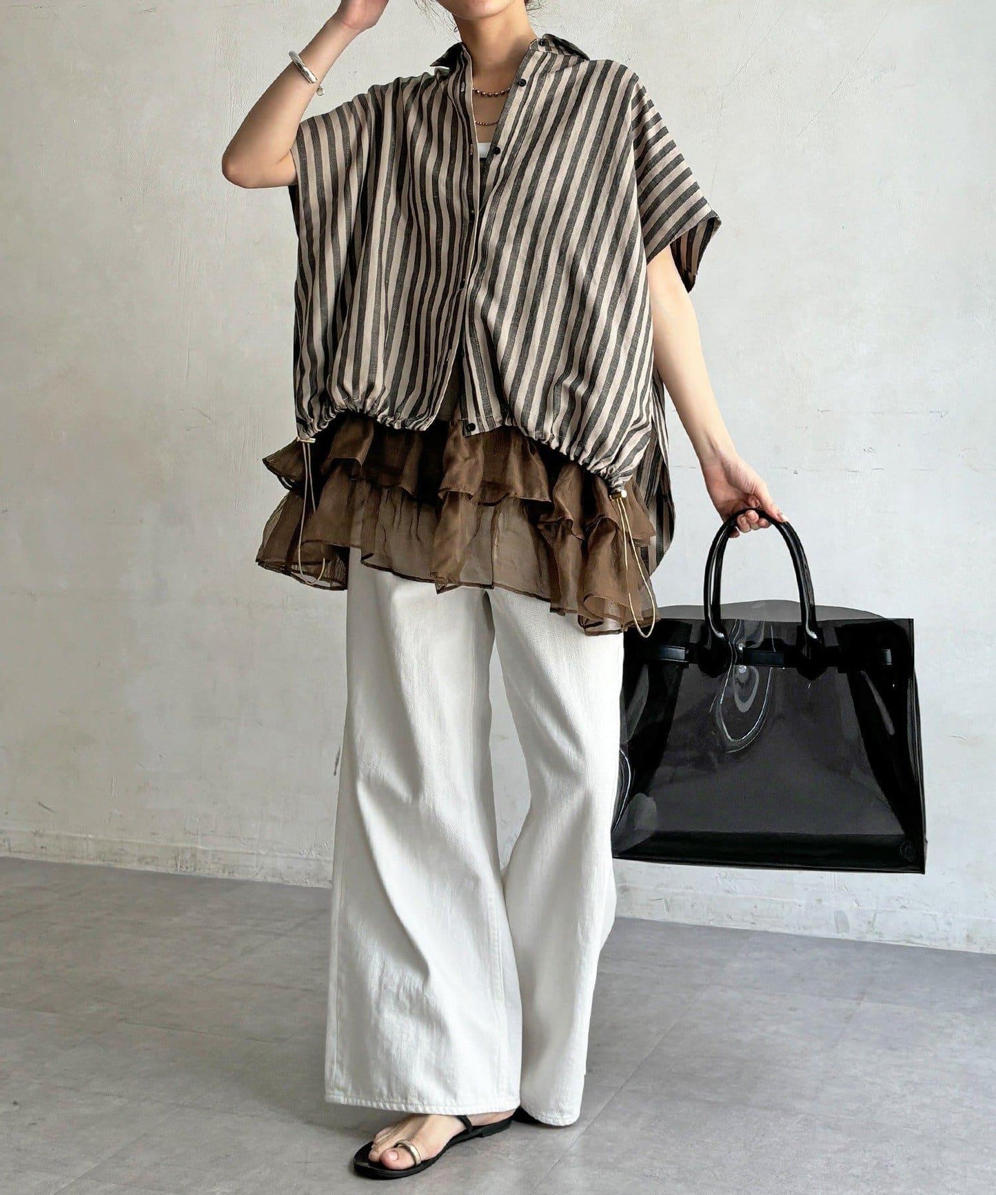 荷葉邊疊層吊帶背心