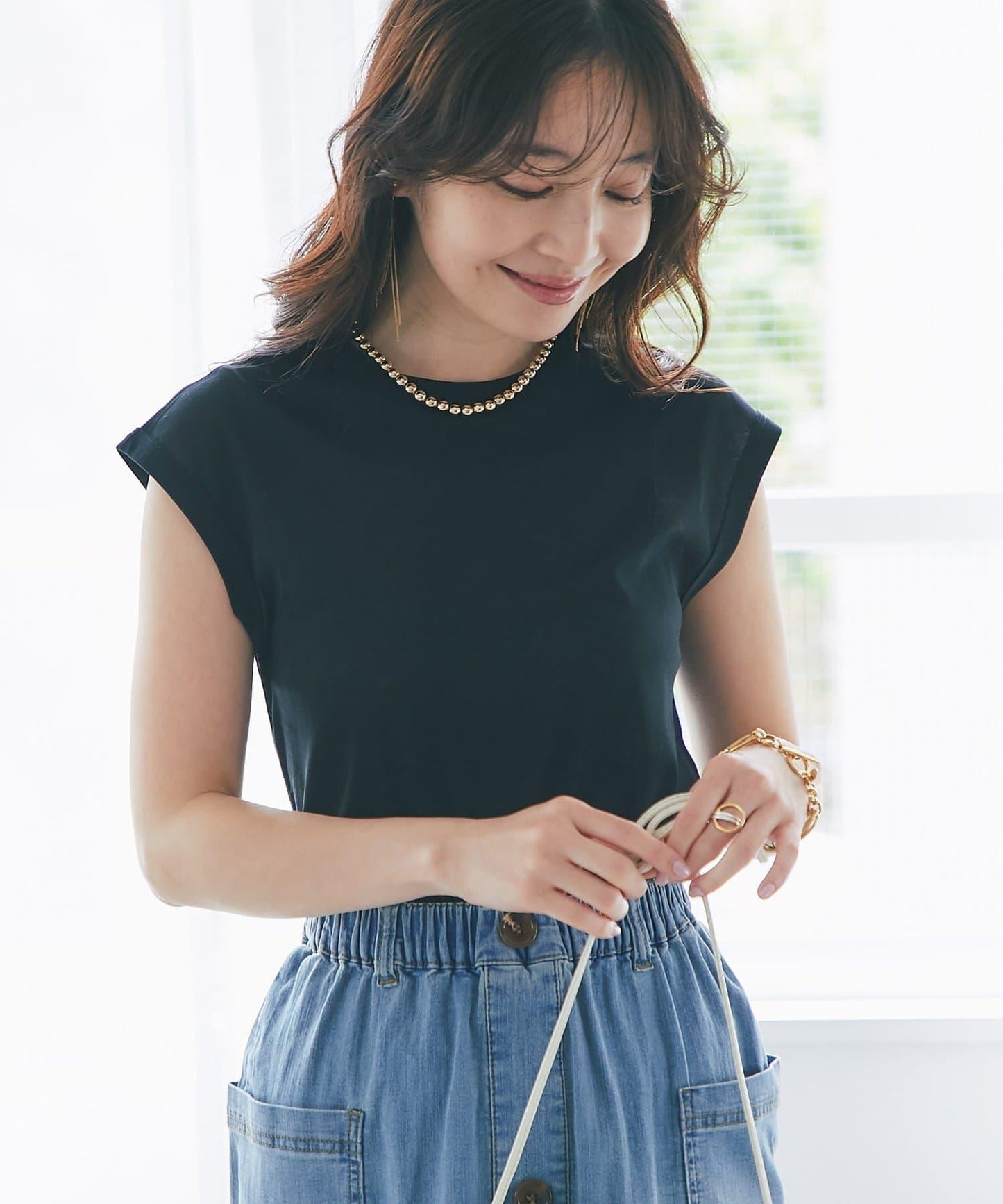 透紗無袖上衣
