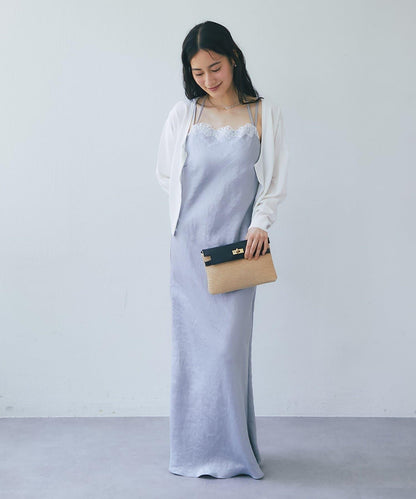 【La boutique BonBon】緞面蕾絲吊帶連衣裙