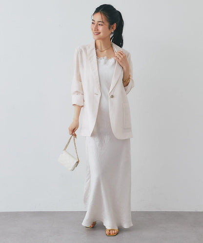 【La boutique BonBon】緞面蕾絲吊帶連衣裙