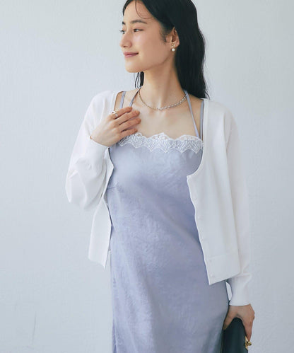 【La boutique BonBon】緞面蕾絲吊帶連衣裙