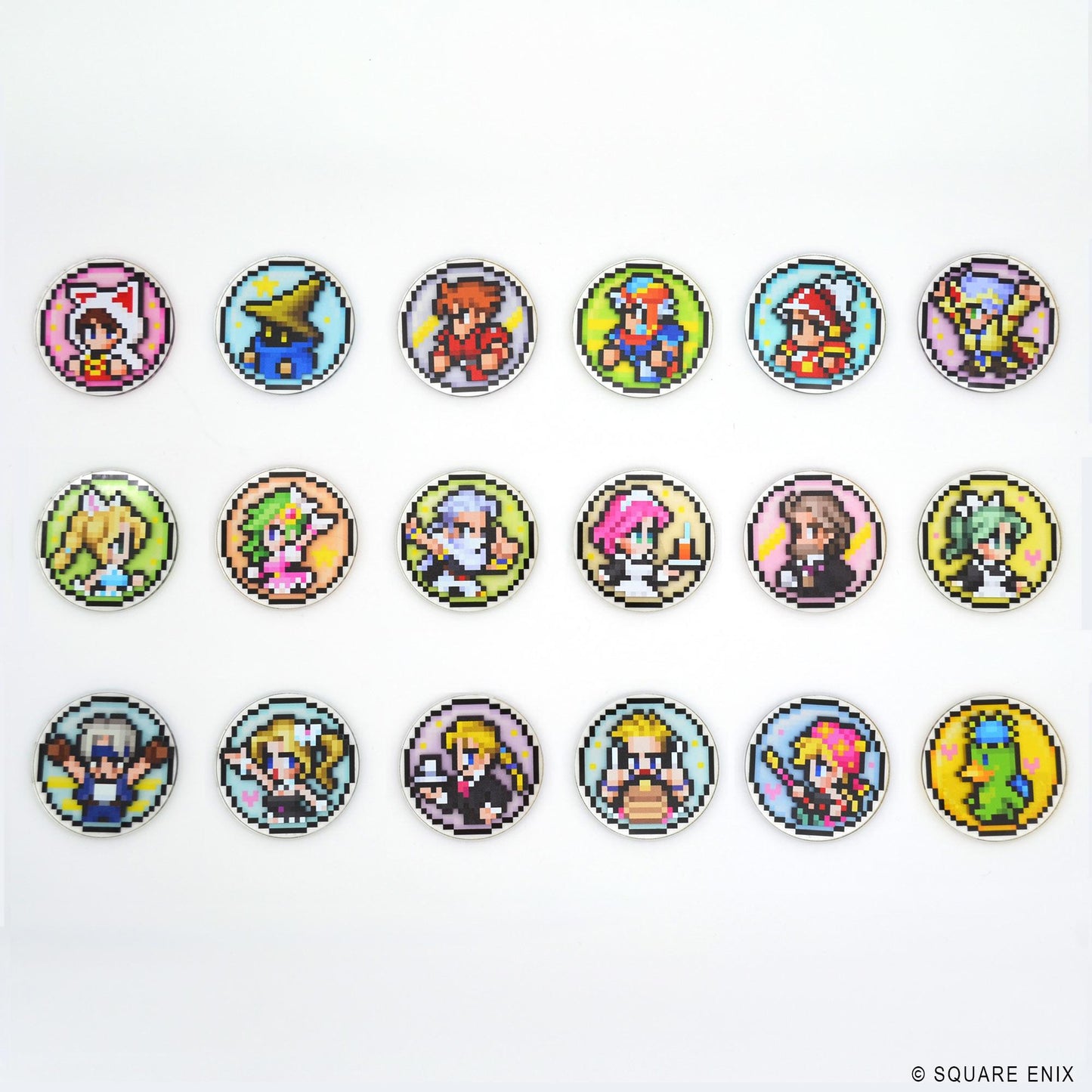 ファイナルファンタジー ピクセルリマスター（最終幻想 像素重製版） 圖標亞克力貼紙收藏 BOX 18個裝