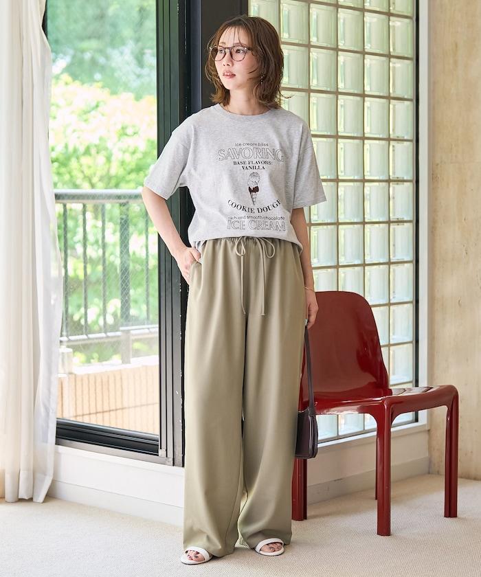 接觸冷感涼感寬鬆休閒褲