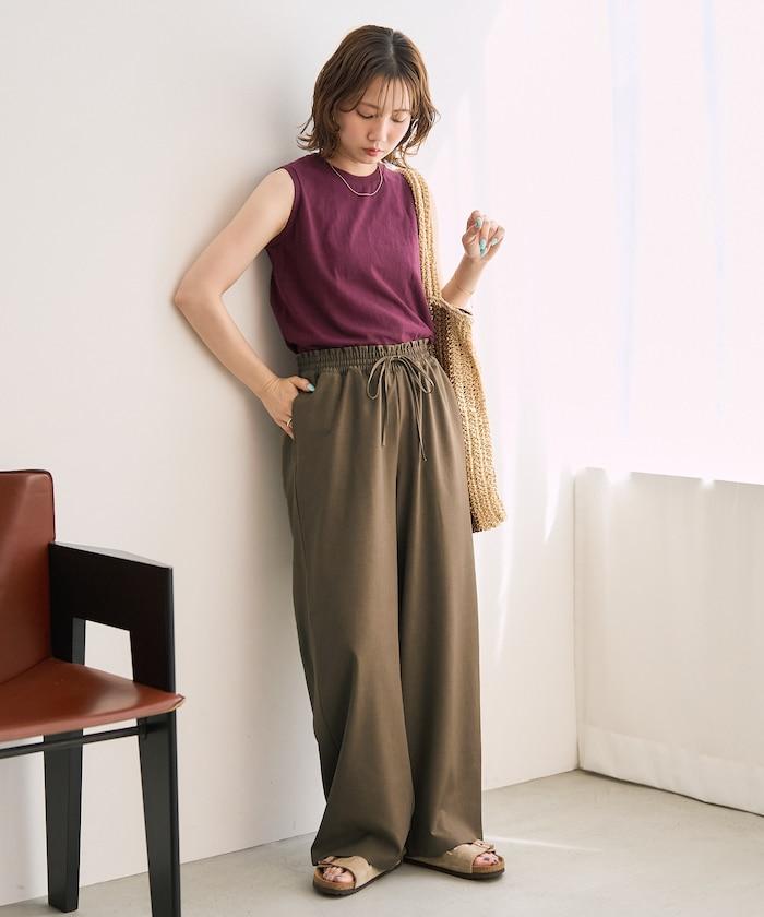 接觸冷感涼感寬鬆休閒褲