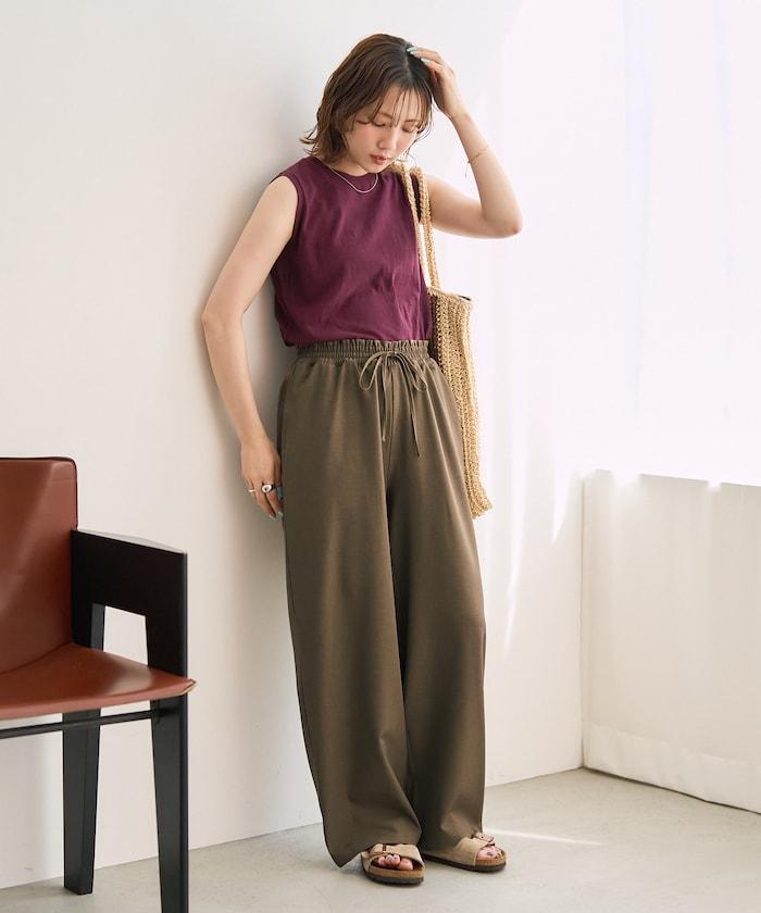 接觸冷感涼感寬鬆休閒褲