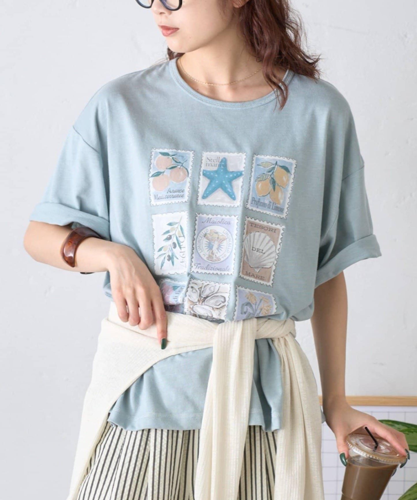 AMALFI 單點刺繡 多樣印花 T恤