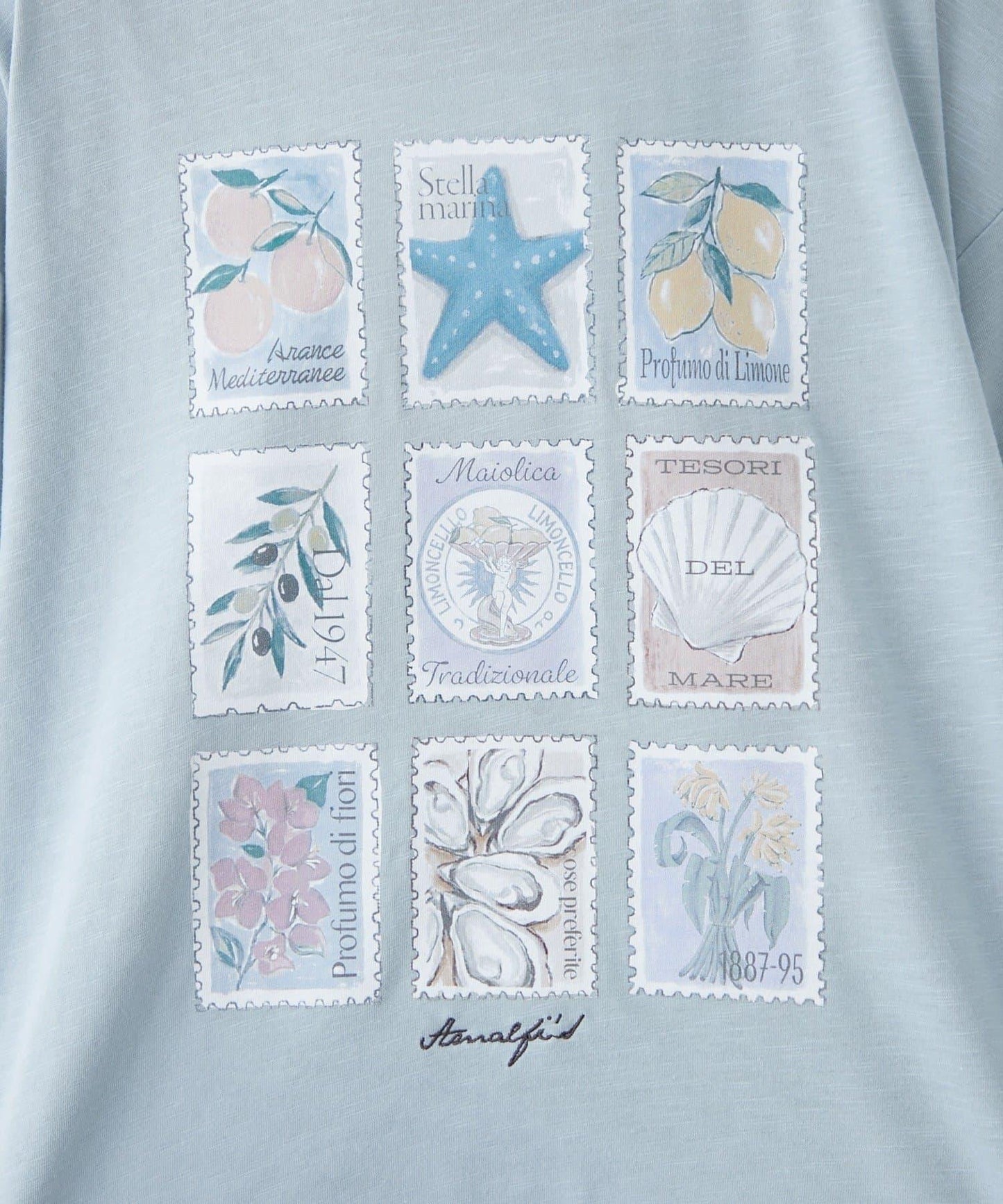 AMALFI 單點刺繡 多樣印花 T恤
