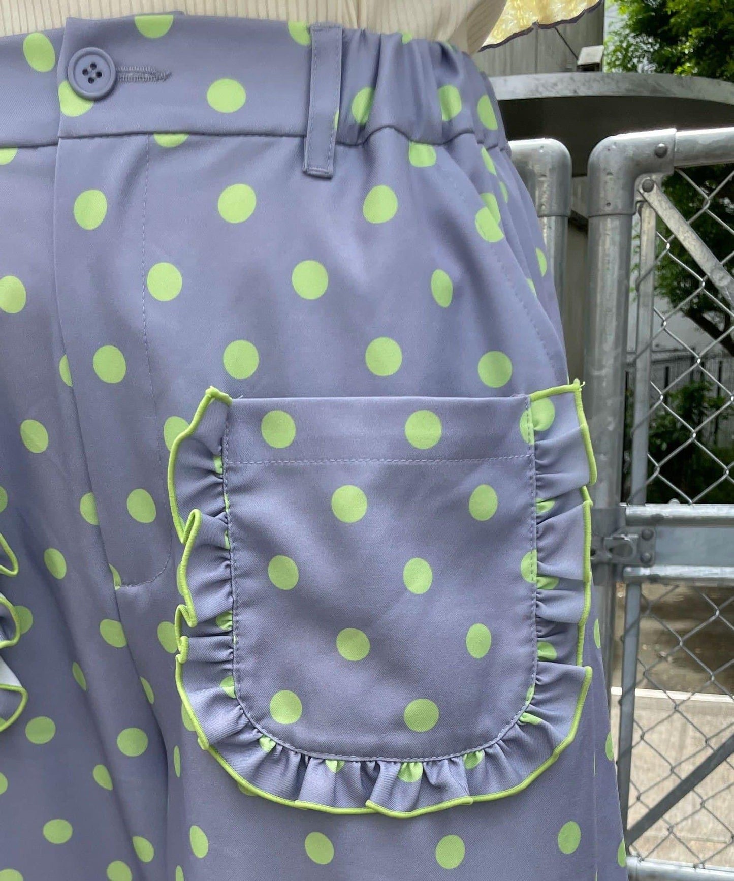 HELLO.SANFRANCISCO/ハローサンフランシスコ 波點 荷葉邊口袋 蓬鬆廓形 褲子