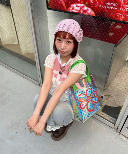HELLO.SANFRANCISCO 波點束口袋內膽透明包