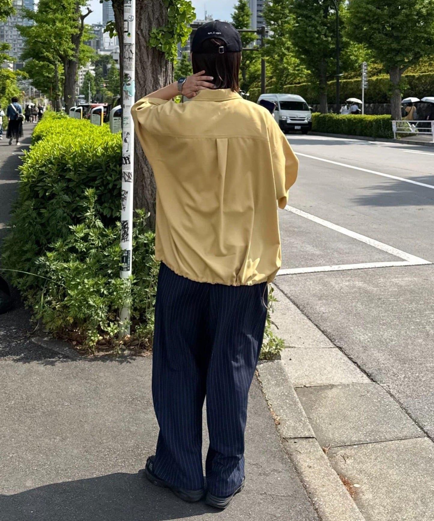 全開拉鍊短袖襯衫