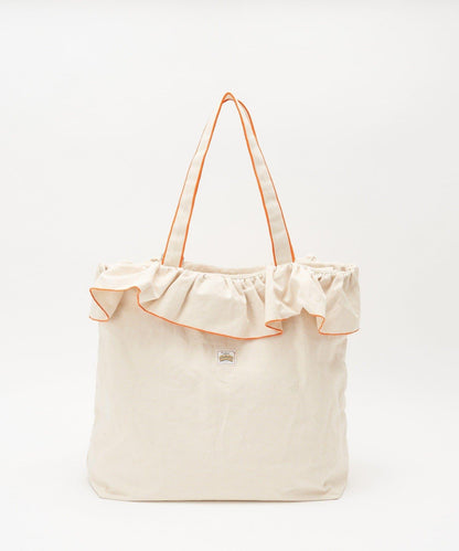 HELLO.SANFRANCISCO 荷葉邊刺繡大號托特包