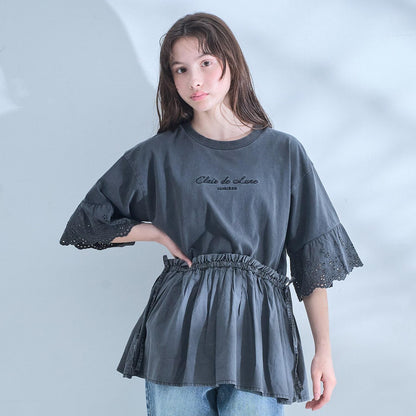 荷葉邊設計 彈力面料 上衣 Pullover【AMI】