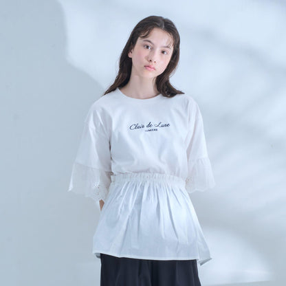 荷葉邊設計 彈力面料 上衣 Pullover【AMI】