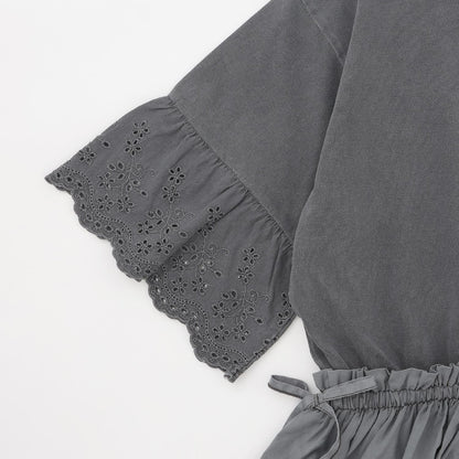 荷葉邊設計 彈力面料 上衣 Pullover【AMI】
